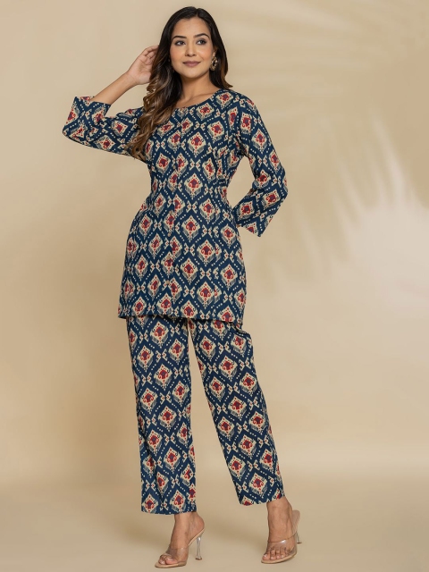 Eco Clothing Women Geometric Printed Pure Cotton Kurti - Image 5