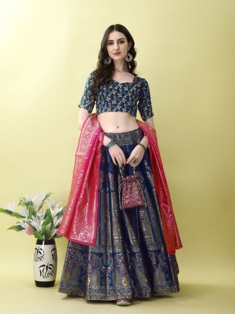 SWAMI STUDIO Ready to Wear Lehenga & Unstitched Blouse With Dupatta