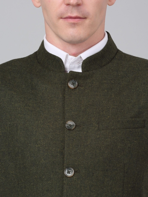 Cantabil Self Design Single-Breasted Slim Fit Nehru Jacket - Image 2