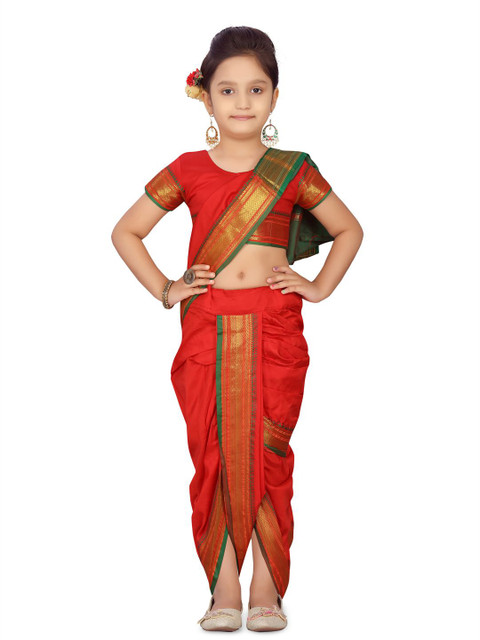 Sangria Girls Woven Design Zari Banarasi Saree