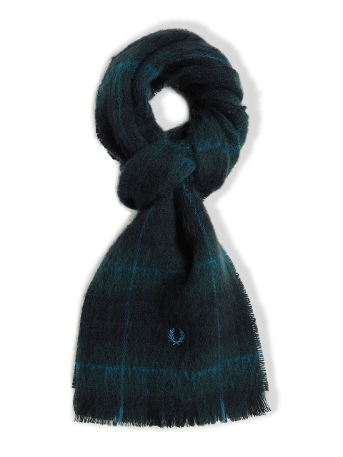 Fred Perry Men Wool Tartan Scarves