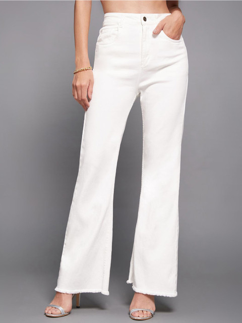 Miss Chase Women Bootcut High-Rise Light Fade Stretchable Jeans