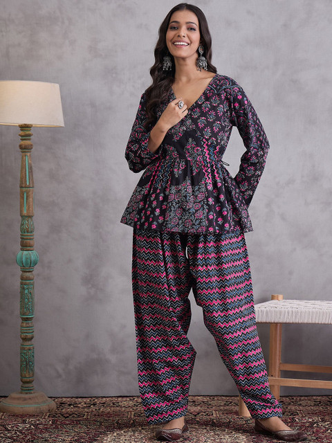 InWeave Printed V-Neck Pure Cotton Tunic & Palazzo