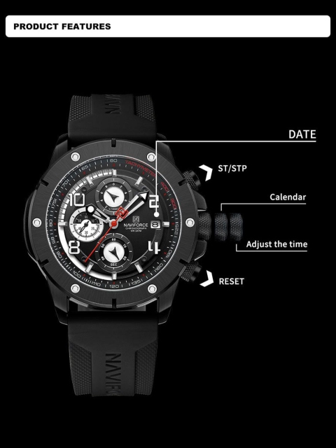 Naviforce Men Dial & Straps Analogue Chronograph Watch-NF8034_B B B - Image 4