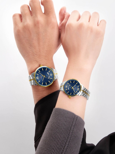 Naviforce Unisex Couple Analogue Chronograph Watch NF9238_S BE G_COUPLE - Image 7