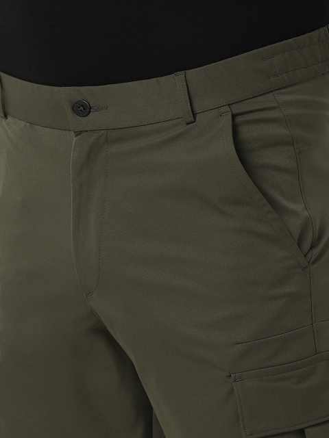 Van Heusen Flex Men High Waist Regular Fit Cargos Trousers - Image 5