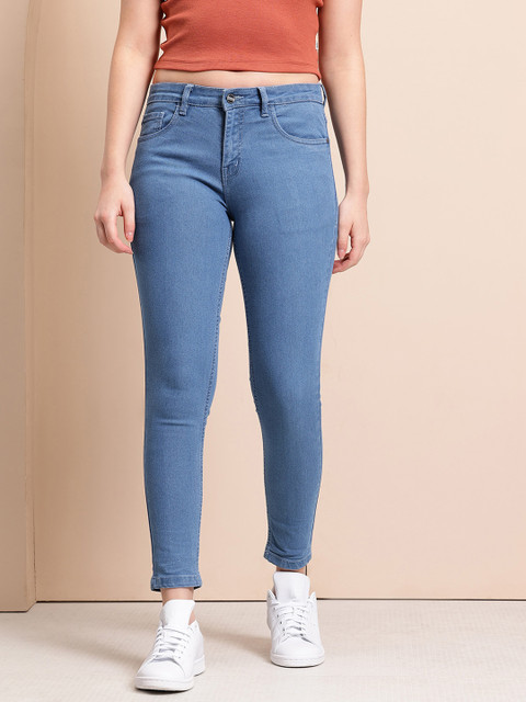 Mast & Harbour Women Skinny Fit Mid-Rise Stretchable Jeans