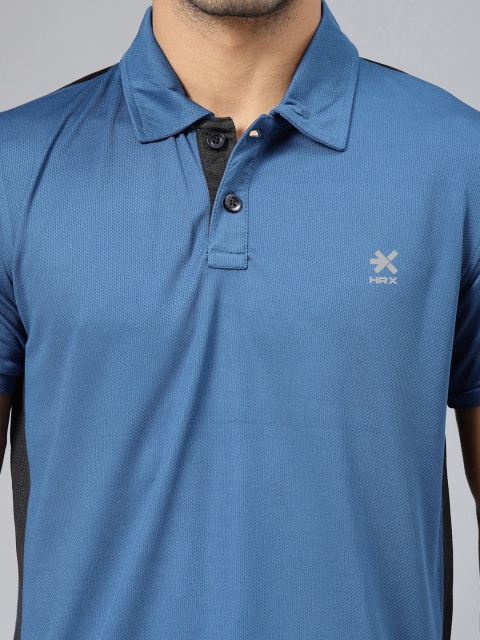 HRX by Hrithik Roshan Men Solid Polo Collar T-shirt - Image 3