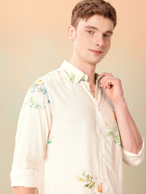 Mast & Harbour Opaque Floral Printed Casual Shirt - Image 2