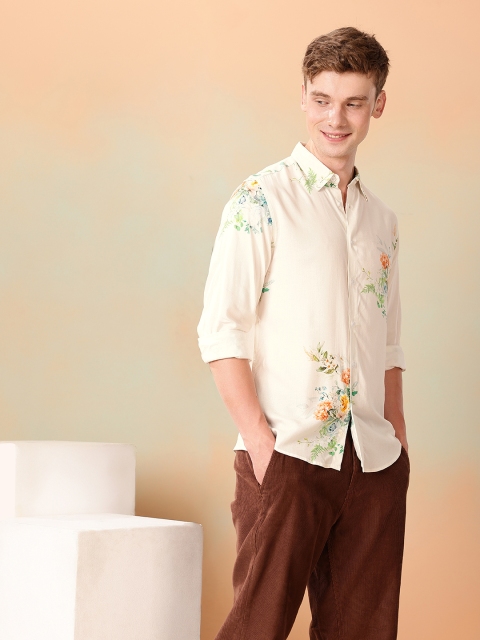 Mast & Harbour Opaque Floral Printed Casual Shirt - Image 4