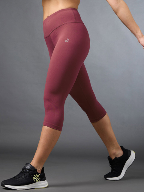 CULT Women's Pink Cropped Performance COMFlex Tights