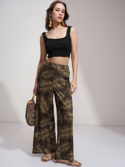 Tokyo Talkies Women Printed Elasticated Waist Wideleg Pants - Image 5