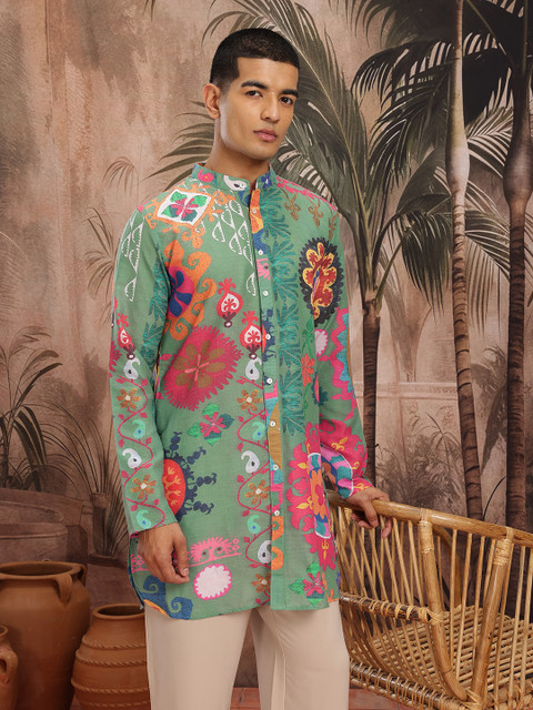 Home niche-market02 41 Sangria Men Ethnic Motifs Printed Indie Prints Kurta