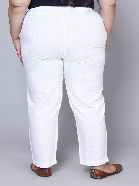 Prin Fashion House Women Pack Of 2 Cotton Plus Size Relaxed Straight Leg Trousers - Image 4