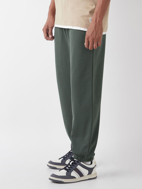 Bewakoof Men's Grey Oversized Mid Rise Joggers - Image 3