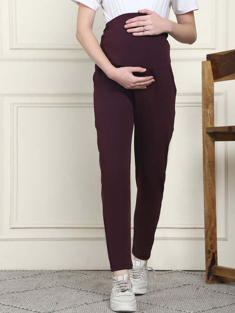 WELL KEPT Women Straight-Fit Maternity Track Pants