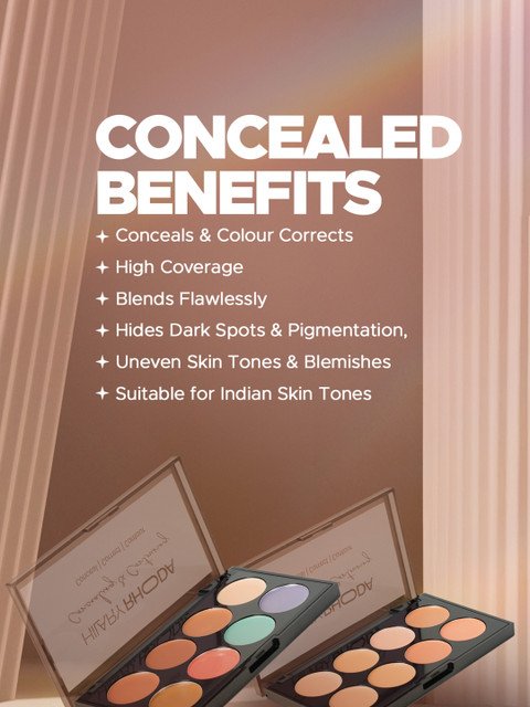 Hilary Rhoda 8 Shade Palette Colour Correct With High Coverage Concealer- 12 g -3 - Image 5