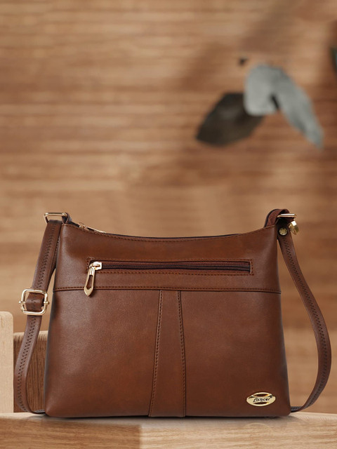 Lancer Women Solid Vegan Leather Crossbody Sling Bag