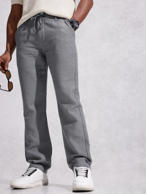 WROGN Men Pure Cotton Anti Fit Trousers