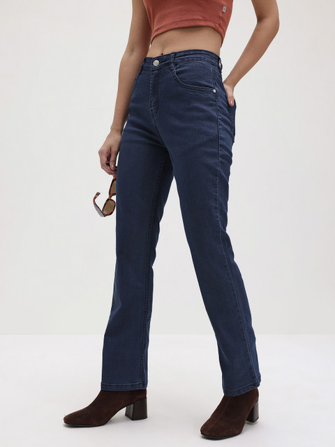 The Roadster Life Co. Women Bootcut Mid-Rise Stretchable Jeans