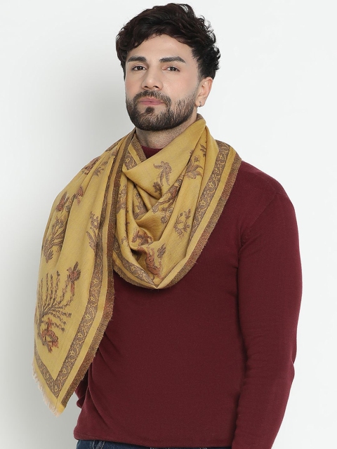 SHINGORA Men Woven Design Woolen Jacquard Stoles - Image 2