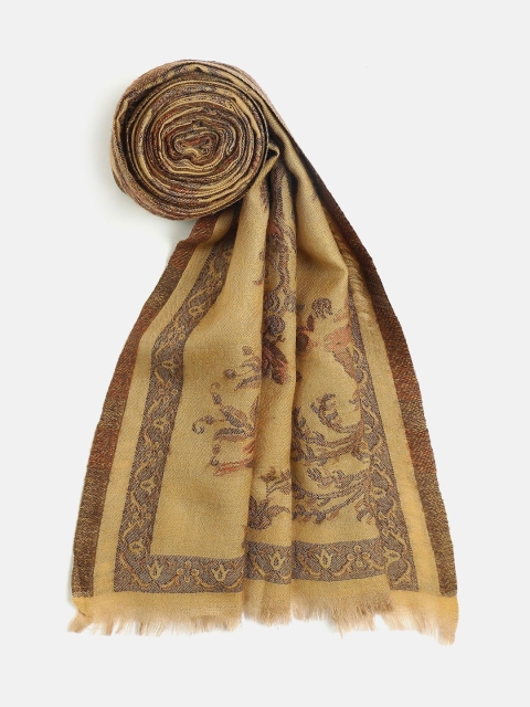 SHINGORA Men Woven Design Woolen Jacquard Stoles - Image 4