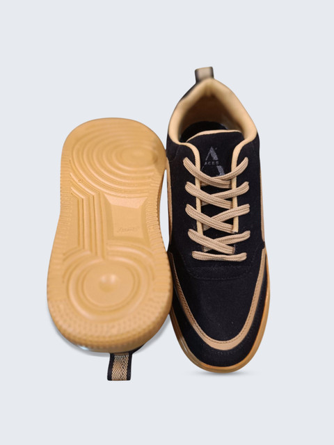 ACES Men Colourblocked Antibacterial Nubuck Sneakers - Image 4