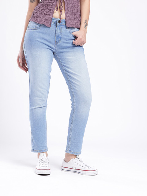 glitchez Women Stretchable Slim Heavy Fade Jeans