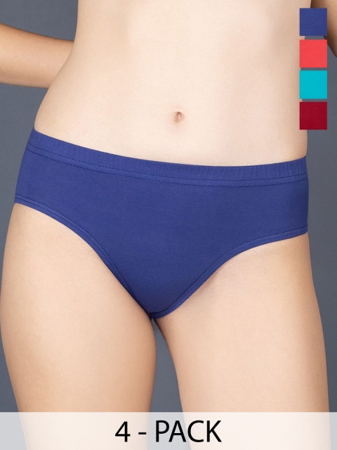 Lux Cozi 4-Pcs Assorted Pure Cotton Hipster Briefs COZIHER_601_PTY_AST_4PC