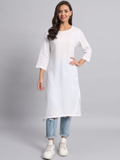 Ravaiyaa Pure Cotton Round Neck Straight Kurta