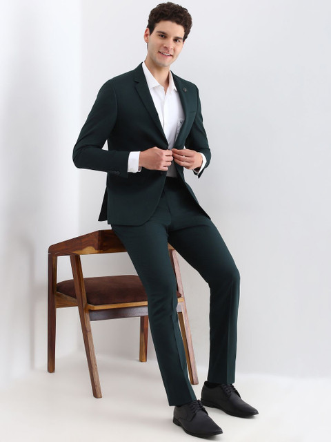 Allen Solly Men Slim Fit Single-Breasted Two Piece Suit - Image 6