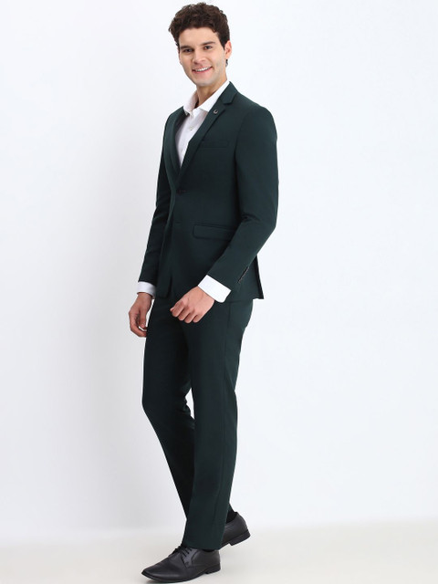 Allen Solly Men Slim Fit Single-Breasted Two Piece Suit - Image 4
