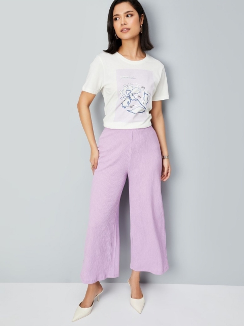 max Women Floral Printed Round Neck Cotton T-shirt - Image 5