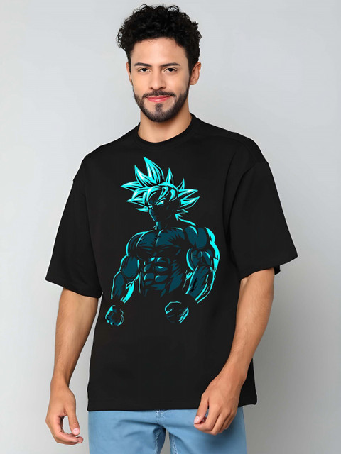 KAIDO Men Dragon Ball Z Graphic Oversized T-shirt