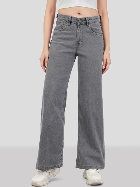Mast & Harbour Women Wide Leg Mid-Rise Jeans