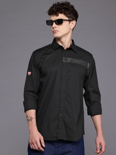 Ducati Brand Logo Print Detail Regular Fit Shirt
