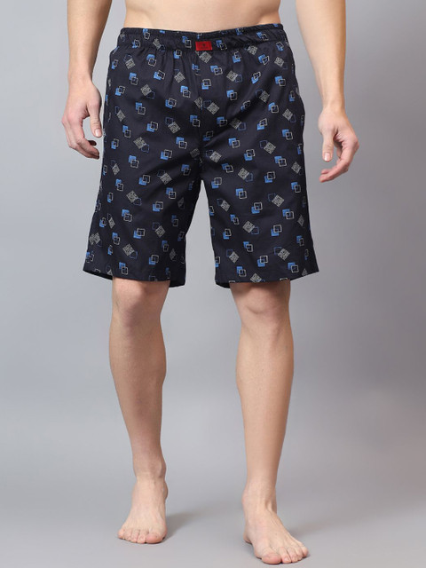 Cantabil Men Printed Cotton Lounge Shorts
