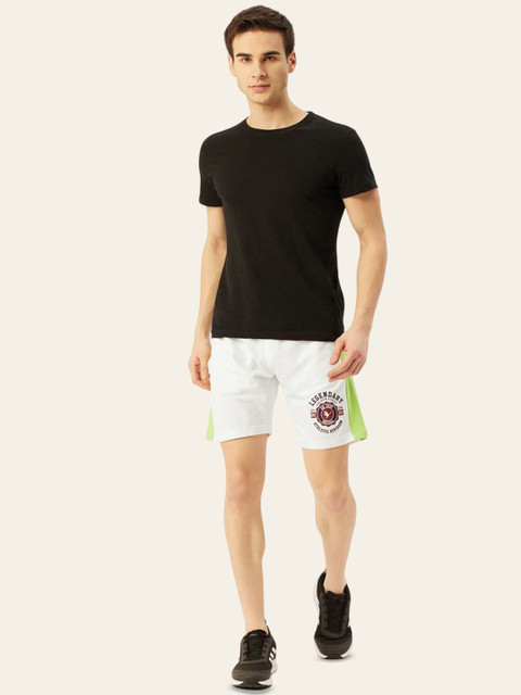 AMSWAN Men Premium Cotton Colourblocked Printed Low-Rise Running Shorts - Image 5
