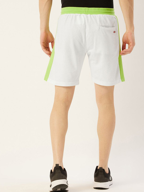 AMSWAN Men Premium Cotton Colourblocked Printed Low-Rise Running Shorts - Image 4