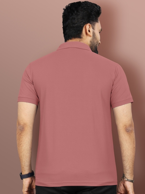 VeBNoR Men Solid Polo Collar Short Sleeves Slim Fit Casual T-shirt - Image 5