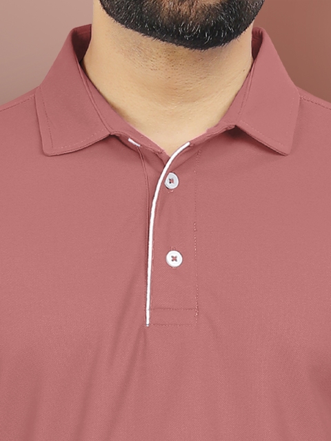 VeBNoR Men Solid Polo Collar Short Sleeves Slim Fit Casual T-shirt - Image 2