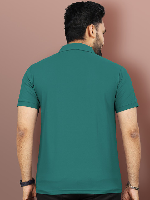 VeBNoR Men Solid Polo Collar Short Sleeves Slim Fit Casual T-shirt - Image 5