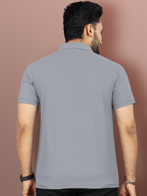 VeBNoR Men Solid Polo Collar Short Sleeves Slim Fit Casual T-shirt - Image 5