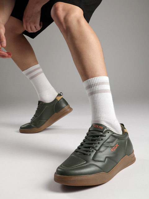 FCUK Men Everyday Sneakers With Perforated Details