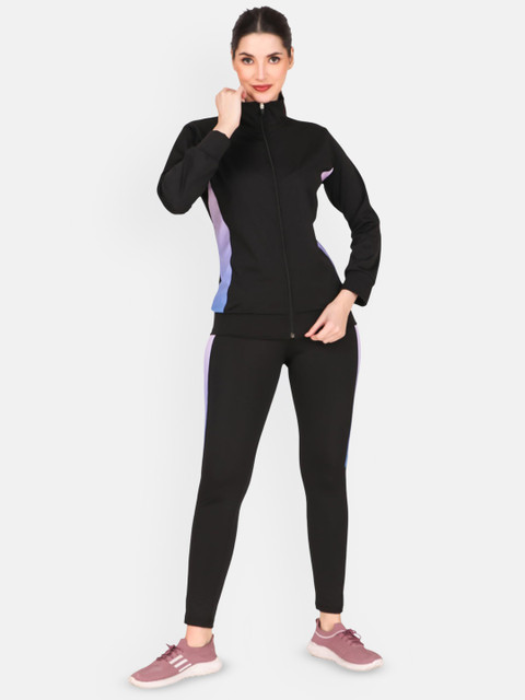 BENZOS Women Mock Collar Tracksuit