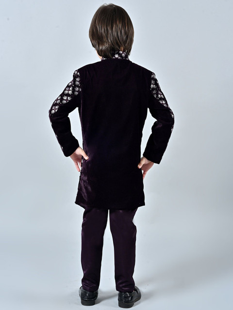 ahhaaaa Boys Embroidered Sherwani Set - Image 5