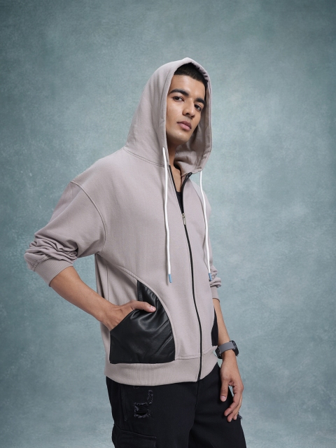 The Roadster Lifestyle Co. Colourblocked Hooded Pure Cotton Sweatshirt - Image 4