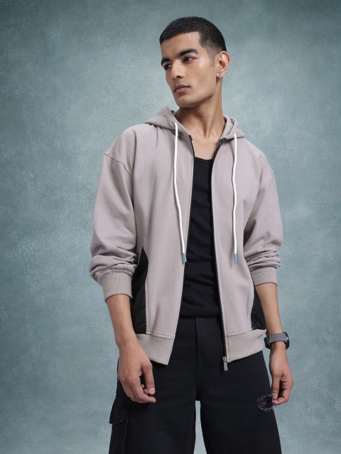 The Roadster Lifestyle Co. Colourblocked Hooded Pure Cotton Sweatshirt - Image 3