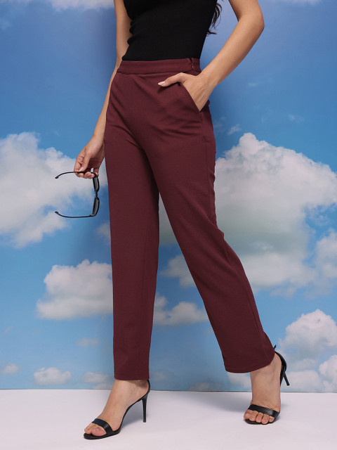 CORSICA Women Textured Trousers