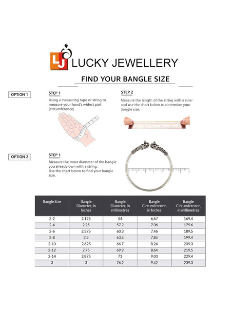 LUCKY JEWELLERY Set Of 2 18K One Gram Gold-Plated Stones-Studded Bangles - Image 7